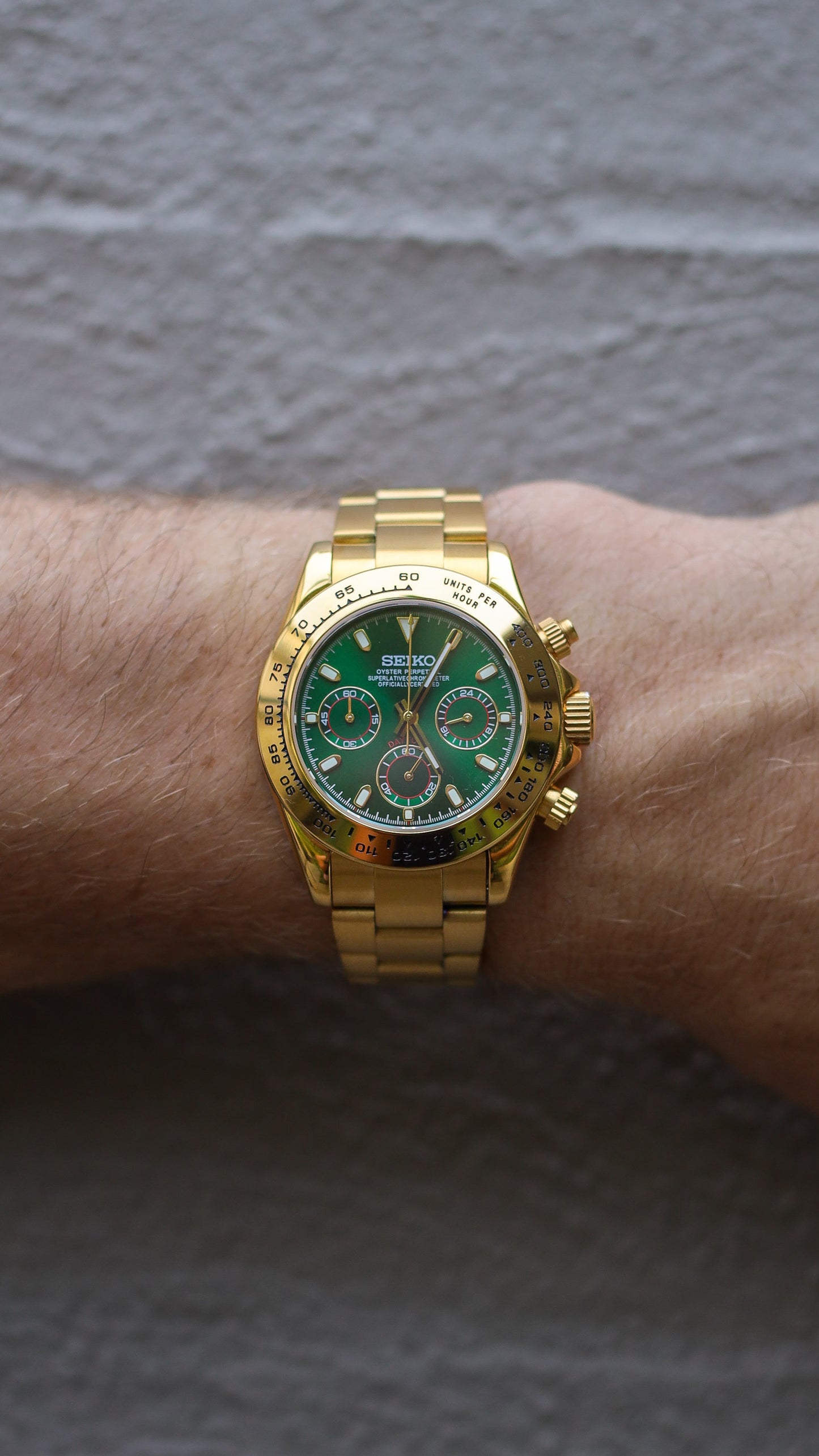 PrestigeWatchMods Custom Seiko Mod "John Mayer" Daytona style Watch