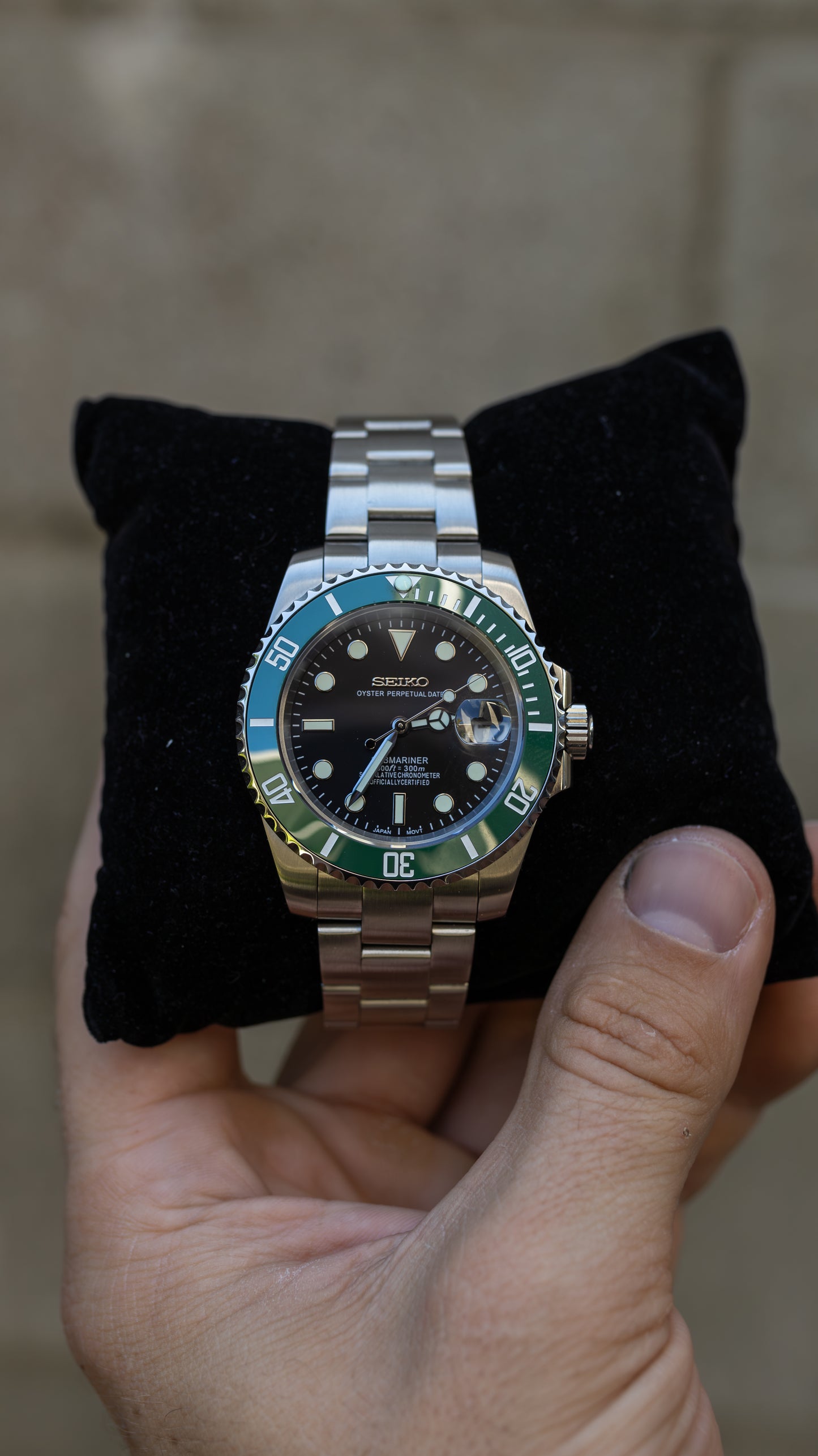 Starbuck Submariner Date Seiko Mod, Front view