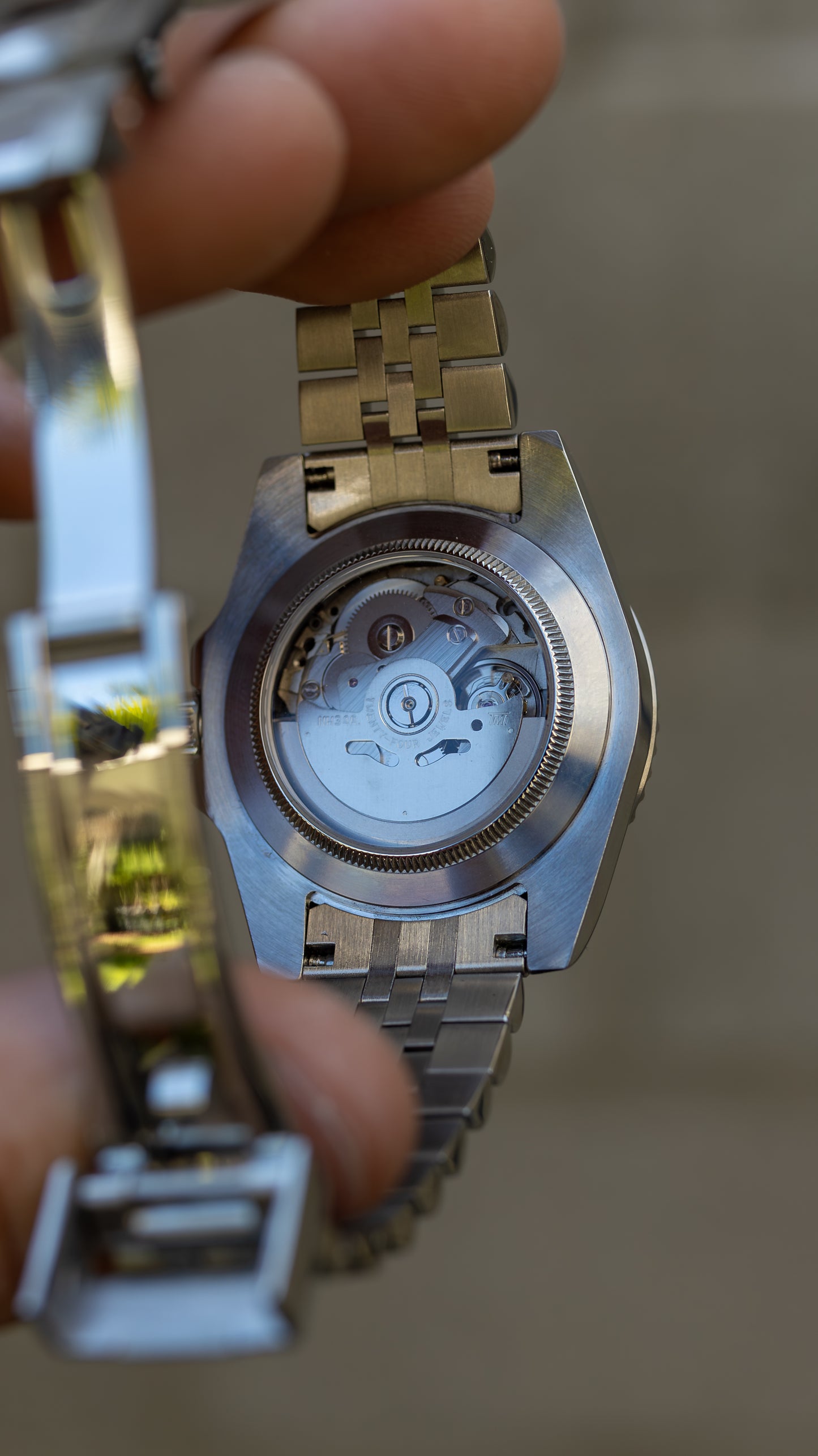 PrestigeWatchMods Custom Seiko "Bat Girl" GMT NH34 Automatic Watch