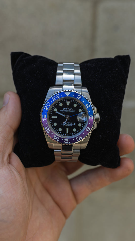 PrestigeWatchMods Custom Seiko "Blurple" GMT NH34 Automatic Watch