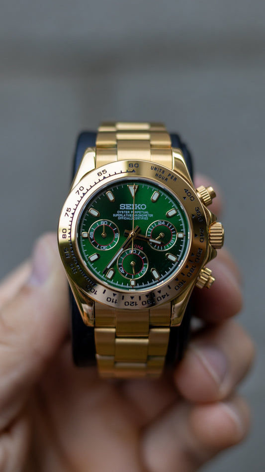 PrestigeWatchMods Custom Seiko Mod "John Mayer" Daytona style Watch