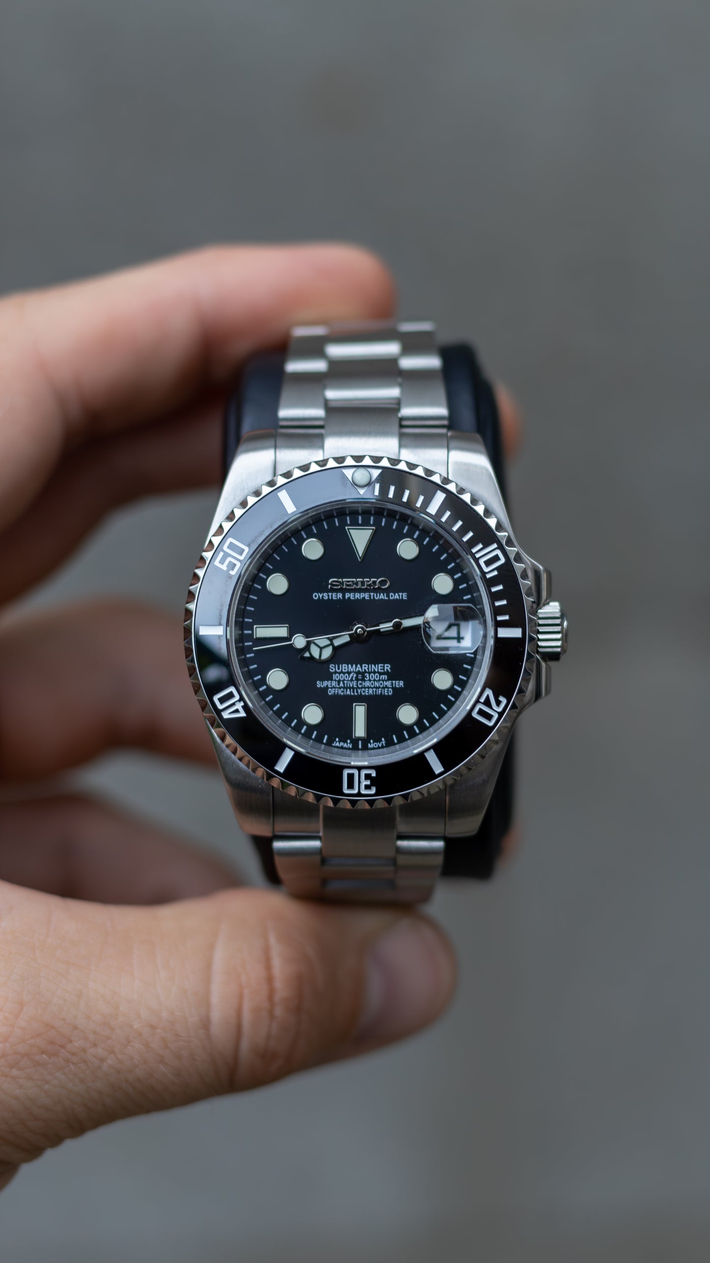 PrestigeWatchMods Custom Seiko Mod "Submariner Date" Watch